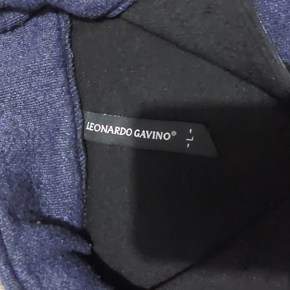 Navy Blue and Black Leonardo Gavino Sweater - Picture 2 of 3